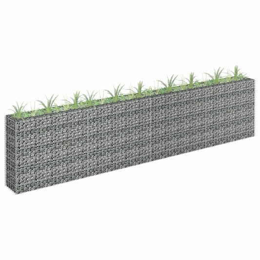 Gabionový vyvýšený záhon pozinkovaná ocel 360 x 30 x 90 cm