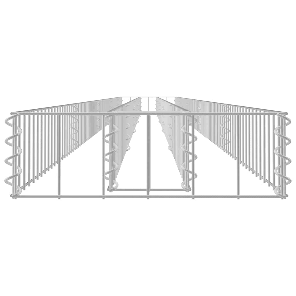 Gabionový vyvýšený záhon pozinkovaná ocel 450 x 30 x 10 cm