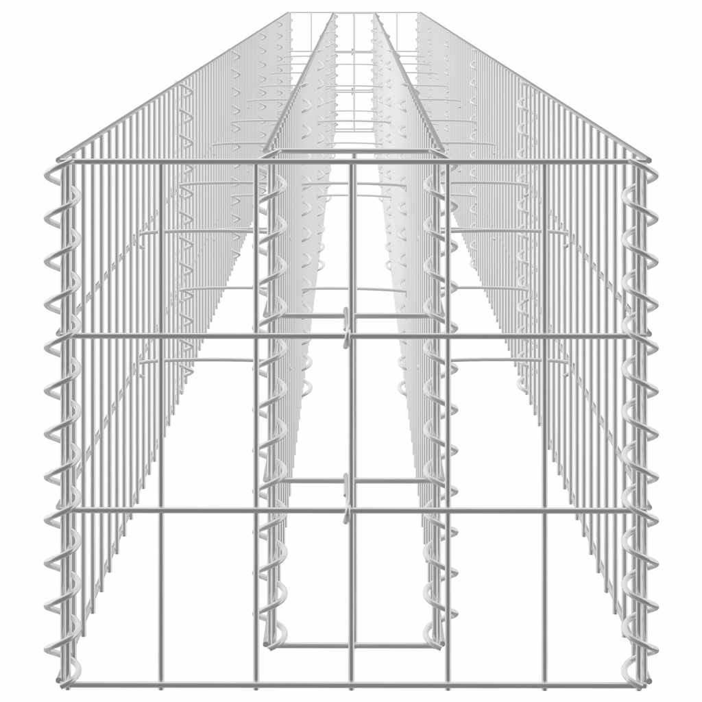 Gabionový vyvýšený záhon pozinkovaná ocel 450 x 30 x 30 cm
