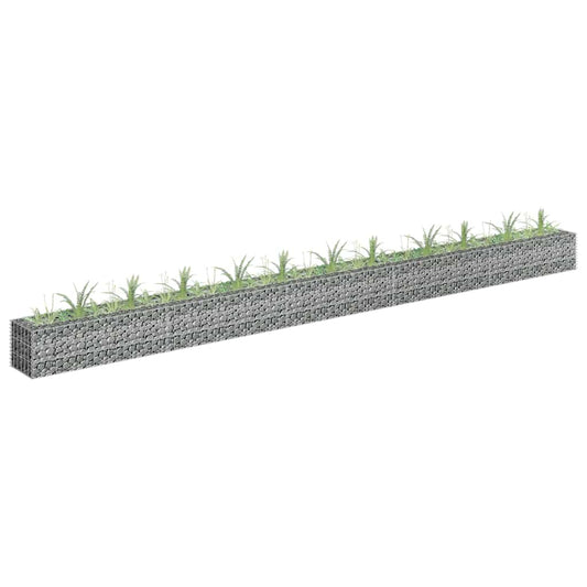 Gabionový vyvýšený záhon pozinkovaná ocel 450 x 30 x 30 cm