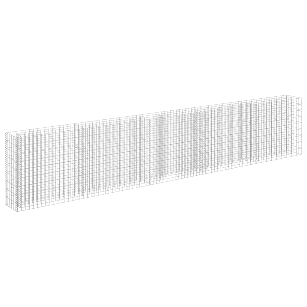 Gabionový vyvýšený záhon pozinkovaná ocel 450 x 30 x 90 cm