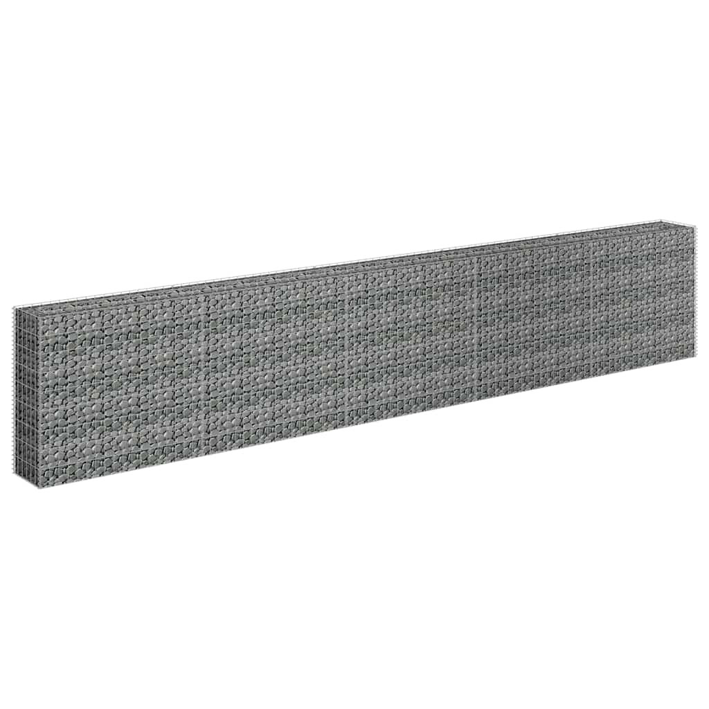 Gabionový vyvýšený záhon pozinkovaná ocel 450 x 30 x 90 cm