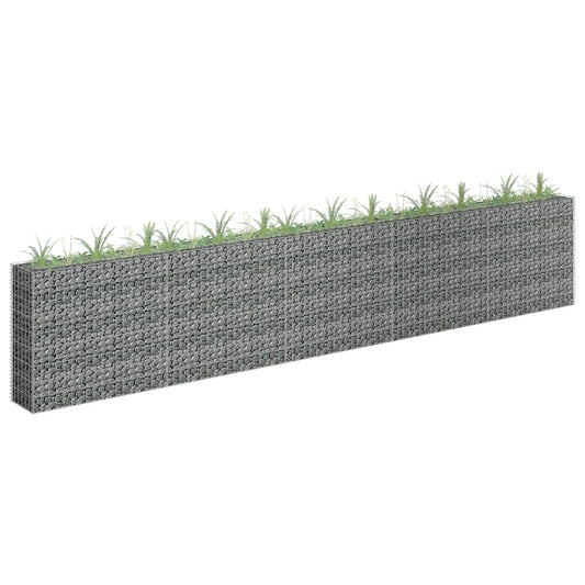 Gabionový vyvýšený záhon pozinkovaná ocel 450 x 30 x 90 cm