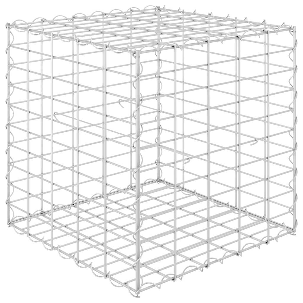 Gabionový vyvýšený záhon krychle ocelový drát 50 x 50 x 50 cm