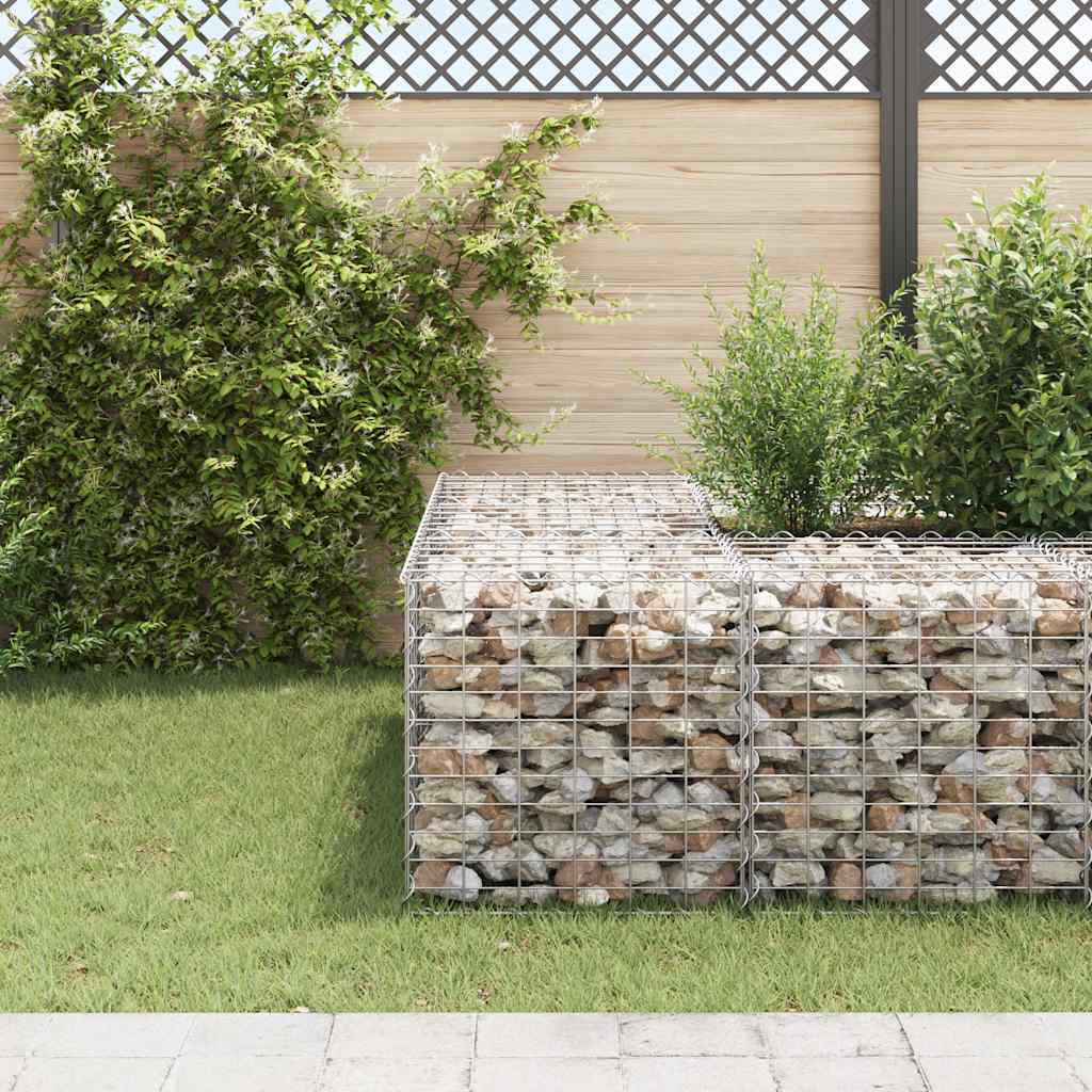Gabionový vyvýšený záhon krychle ocelový drát 60 x 60 x 60 cm
