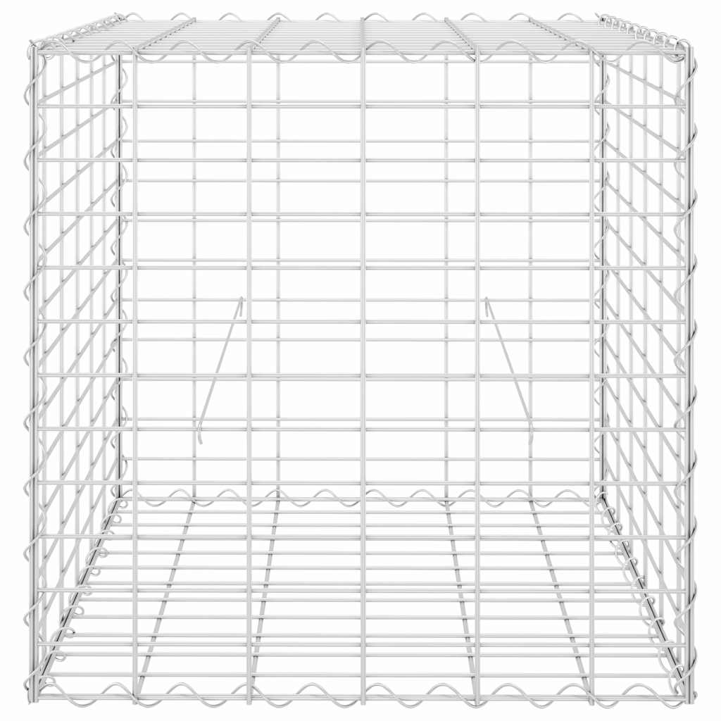 Gabionový vyvýšený záhon krychle ocelový drát 60 x 60 x 60 cm