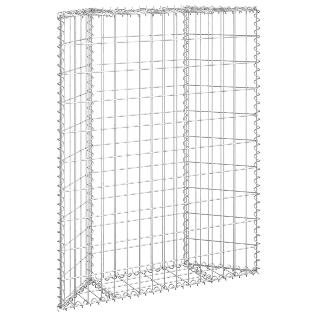 Trapézový gabionový vyvýšený záhon pozinkovaná ocel 80x20x100cm