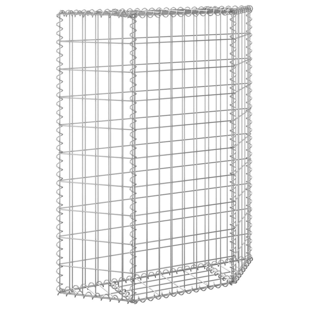 Trapézový gabionový vyvýšený záhon pozinkovaná ocel 80x20x100cm
