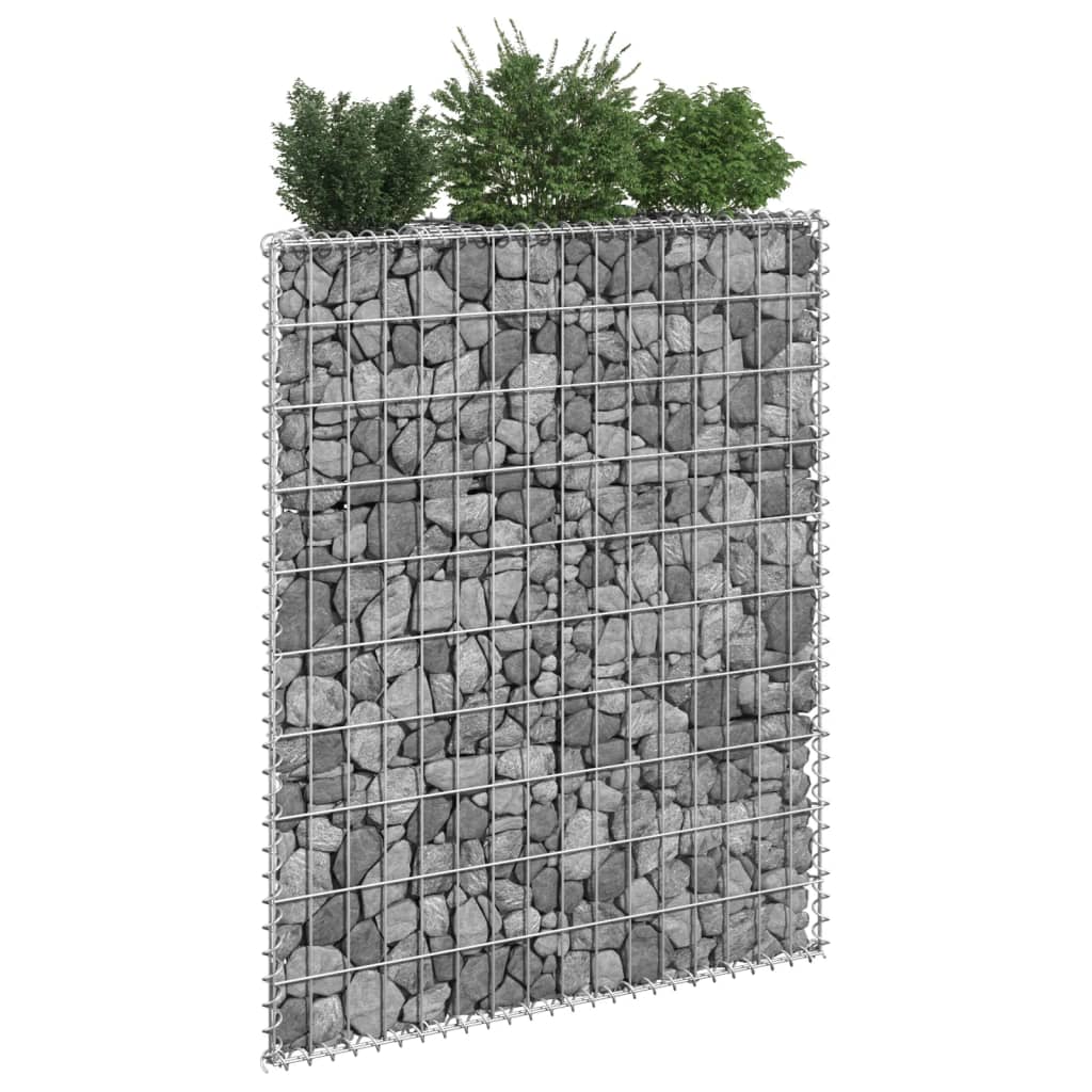 Trapézový gabionový vyvýšený záhon pozinkovaná ocel 80x20x100cm