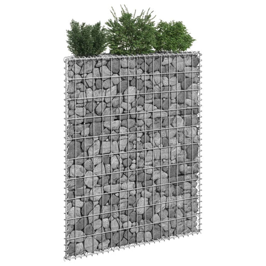 Trapézový gabionový vyvýšený záhon pozinkovaná ocel 80x20x100cm