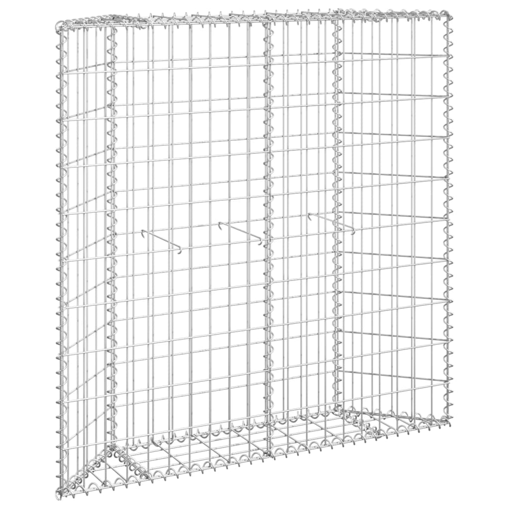 Gabionový vyvýšený záhon trapéz pozinkovaná ocel 100x20x100 cm