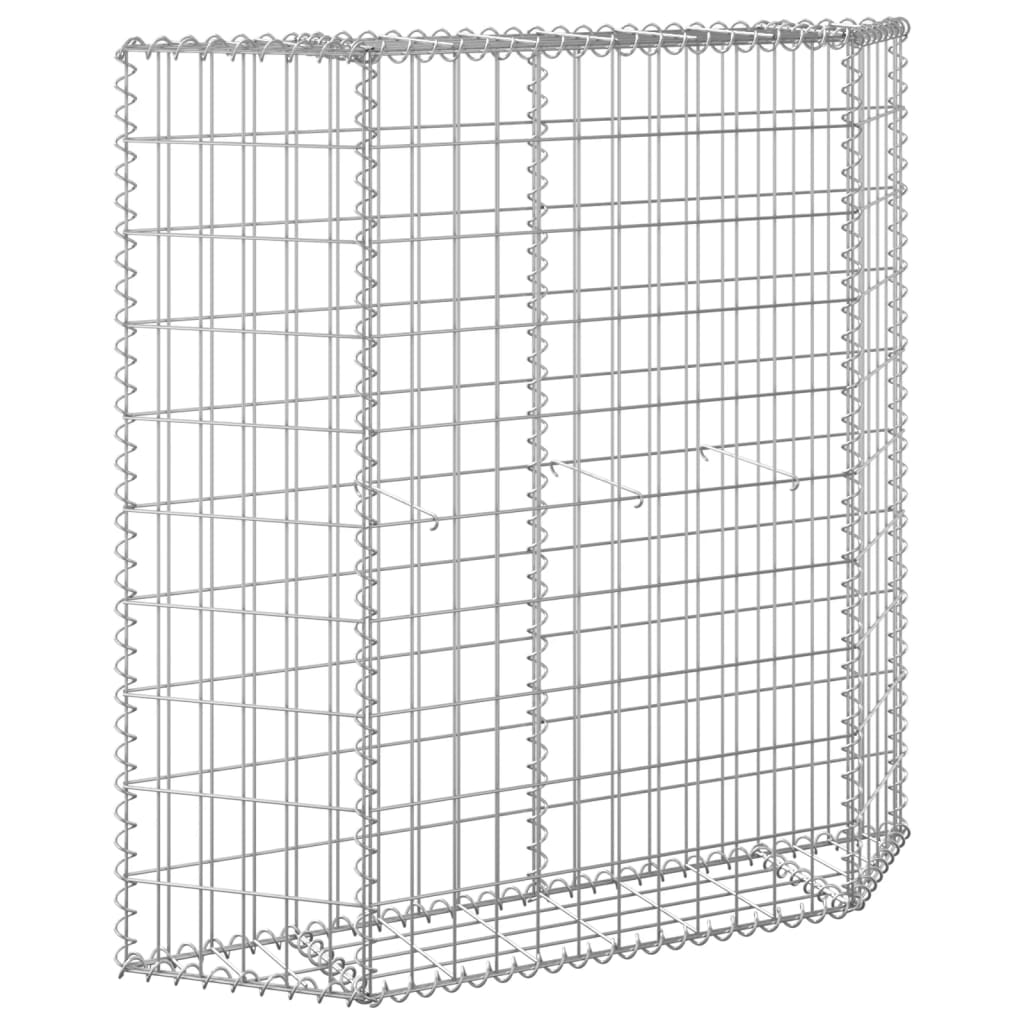 Gabionový vyvýšený záhon trapéz pozinkovaná ocel 100x20x100 cm