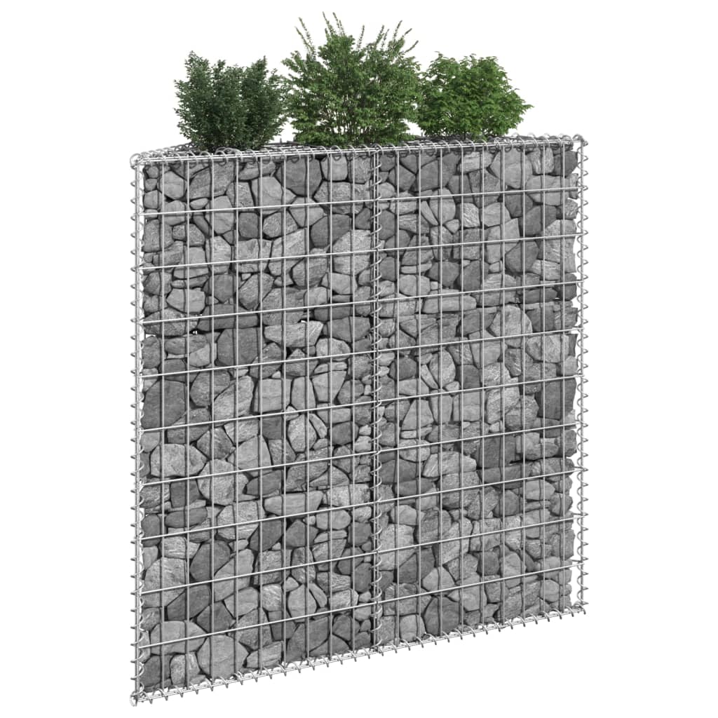 Gabionový vyvýšený záhon trapéz pozinkovaná ocel 100x20x100 cm