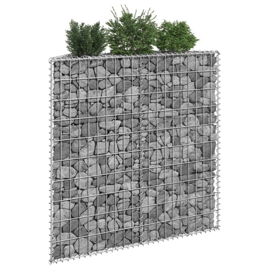 Gabionový vyvýšený záhon trapéz pozinkovaná ocel 100x20x100 cm