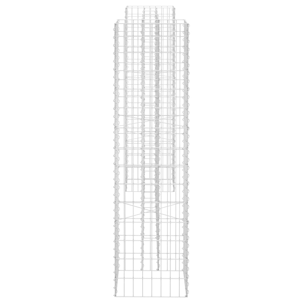 Gabionový truhlík ve tvaru písmene H ocelový drát 260x40x150 cm