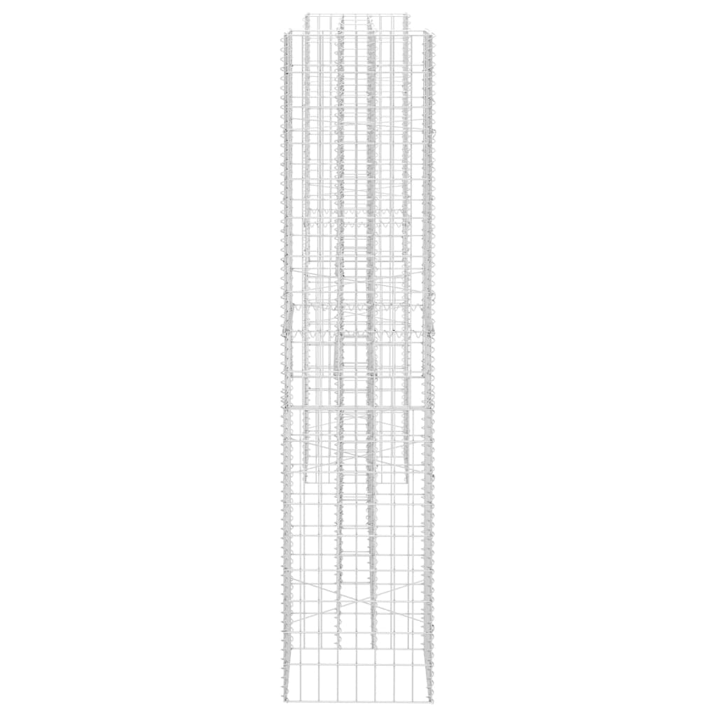 Gabionový truhlík ve tvaru písmene H ocelový drát 260x40x180 cm
