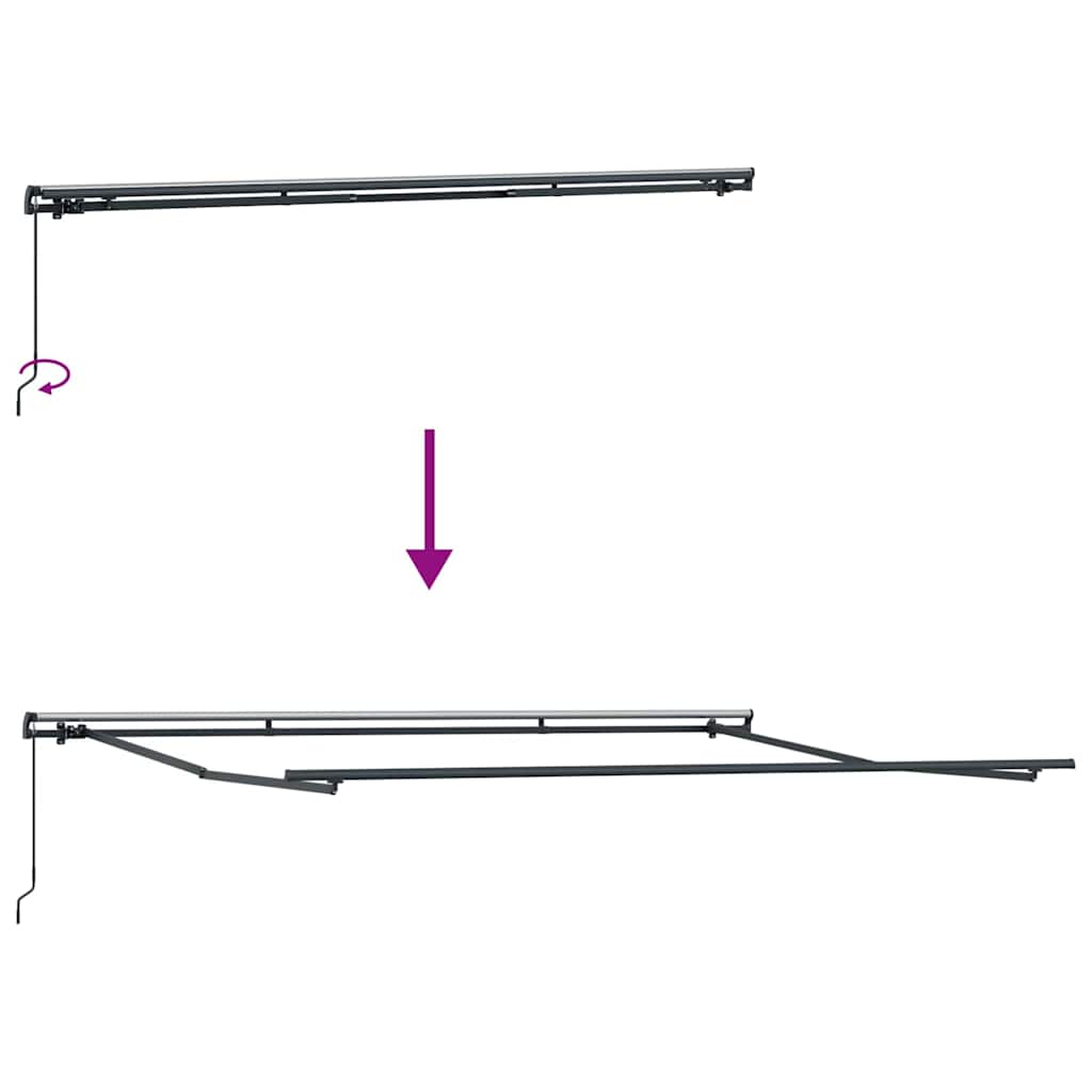 Markýza Antracit 4.5 x 2.5 m kov