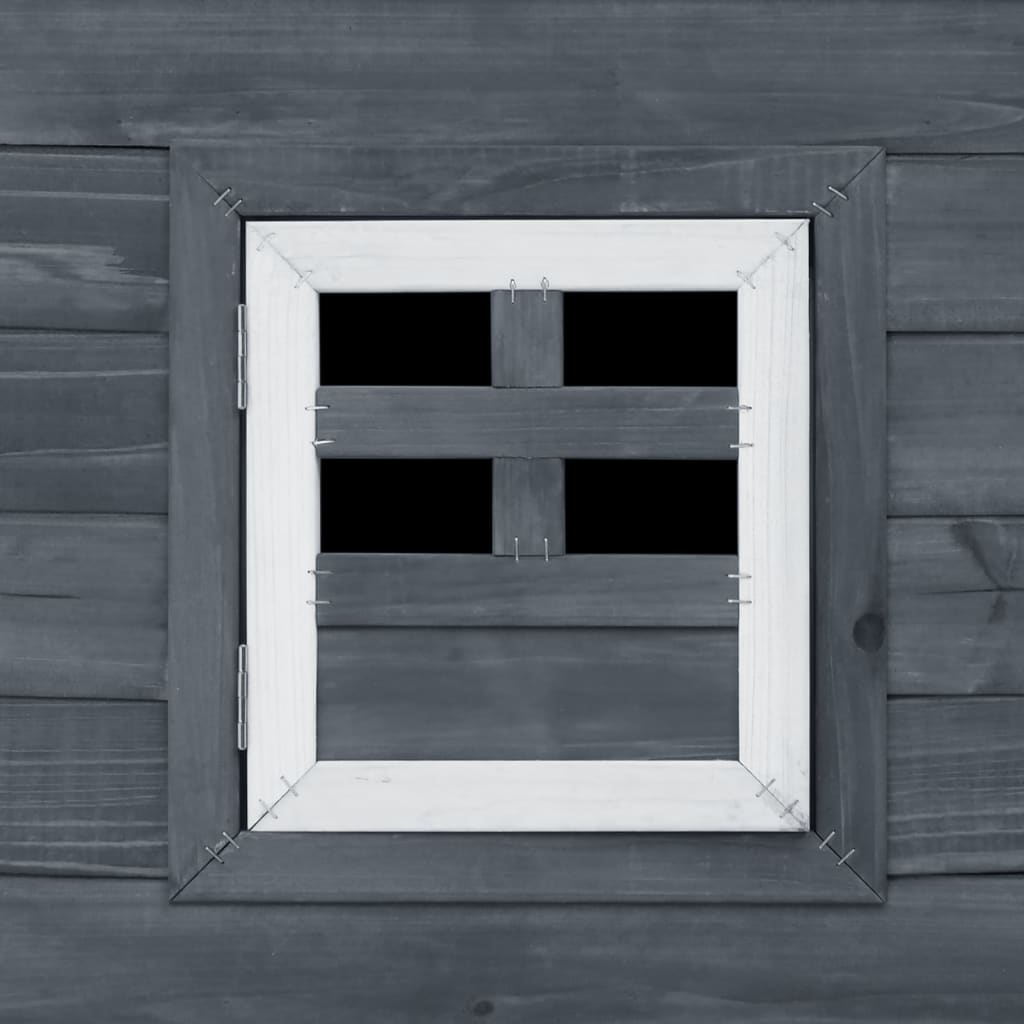 Zahradní kurník pro slepice s 1 kukaní šedý dřevo