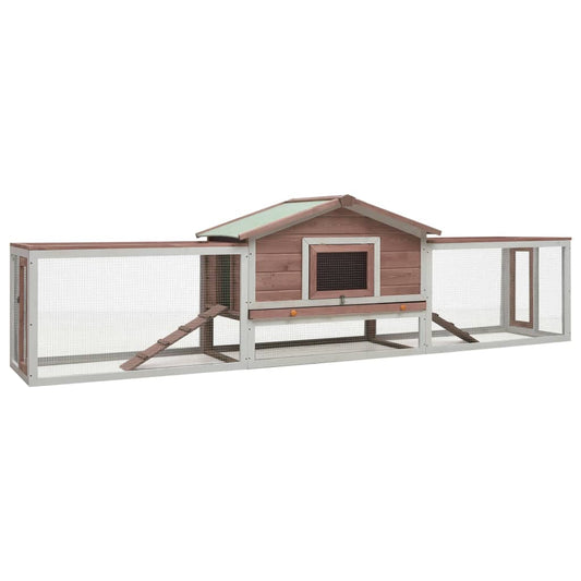 Králíkárna moka 310x70x87  cm masivní borové a jedlové dřevo