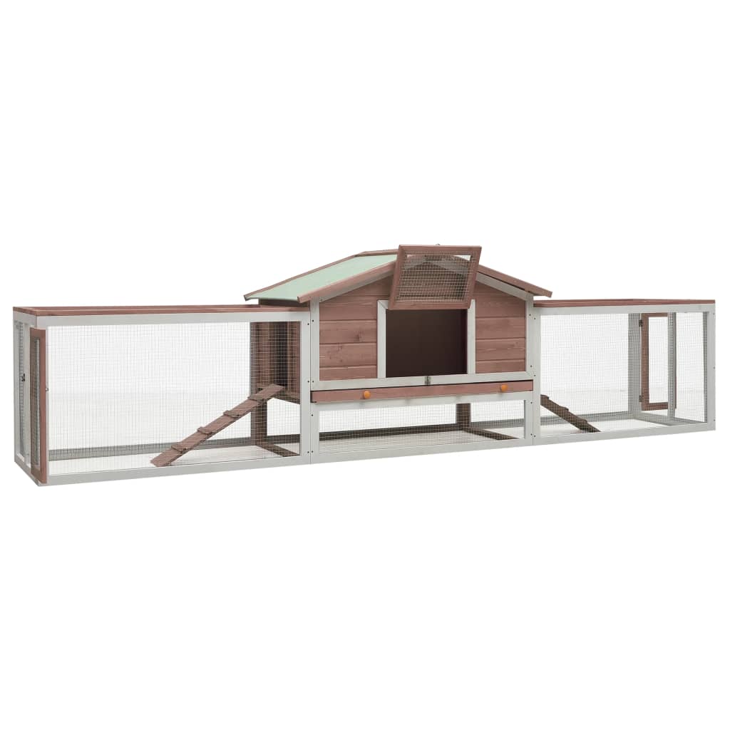 Králíkárna moka 310x70x87  cm masivní borové a jedlové dřevo