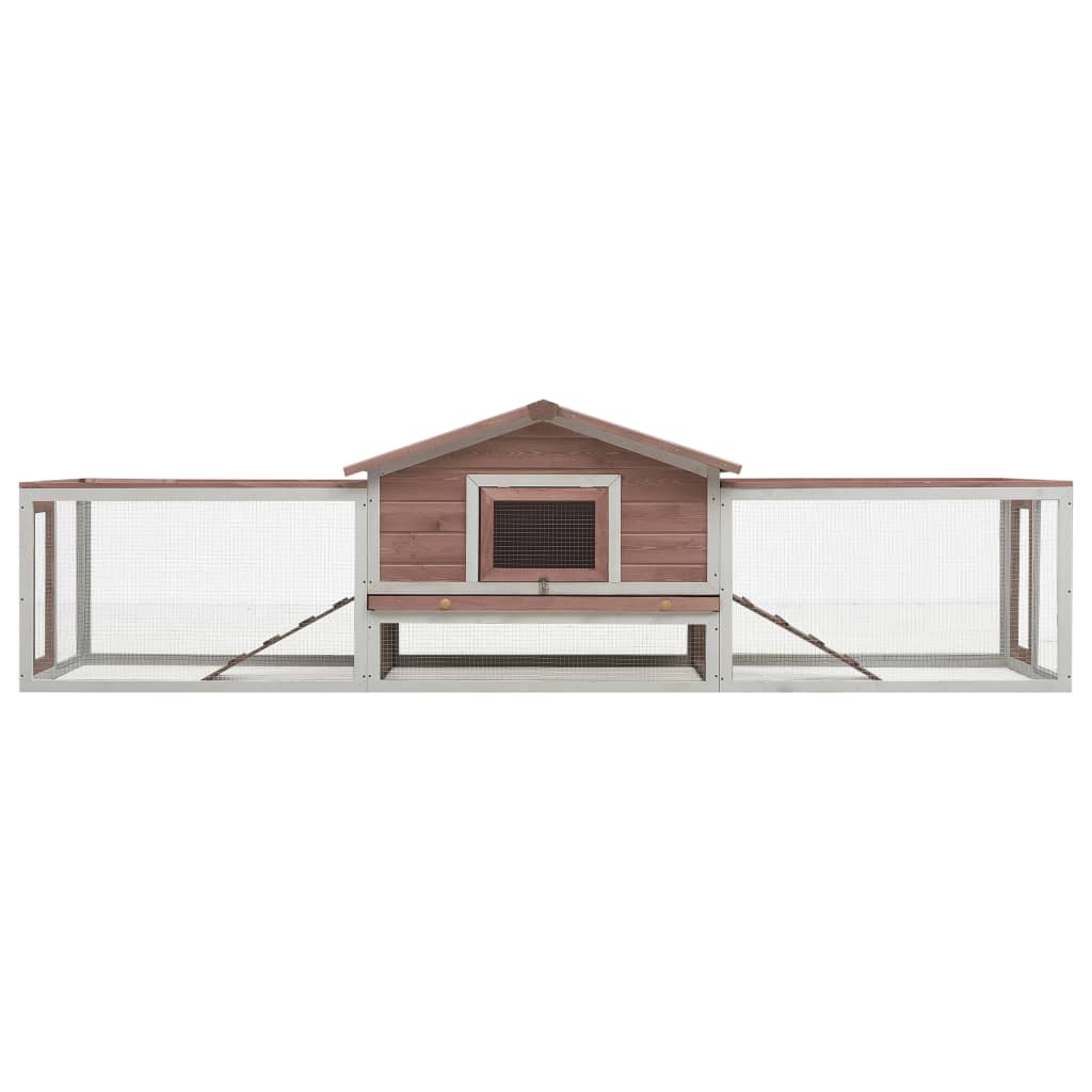 Králíkárna moka 310x70x87  cm masivní borové a jedlové dřevo