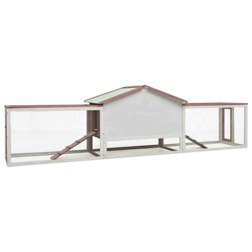 Králíkárna moka 310x70x87  cm masivní borové a jedlové dřevo