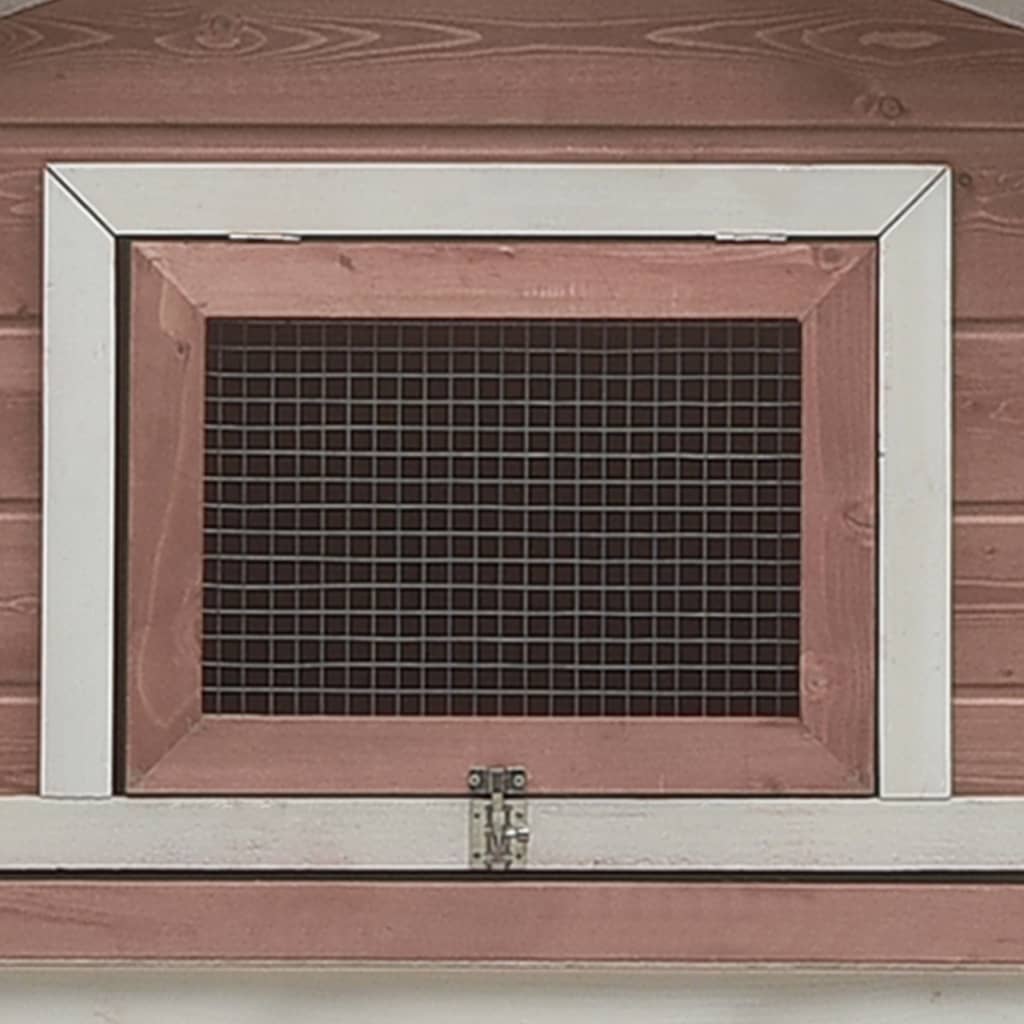 Králíkárna moka 310x70x87  cm masivní borové a jedlové dřevo