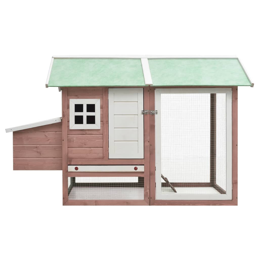 Klec pro kuřata moka 170 x 81 x 110 cm masivní borovice a jedle