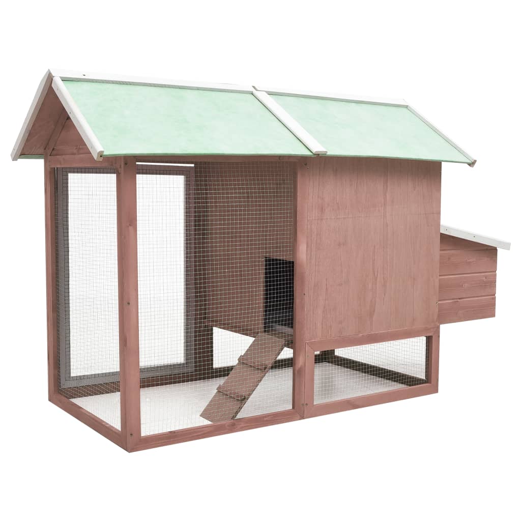 Klec pro kuřata moka 170 x 81 x 110 cm masivní borovice a jedle
