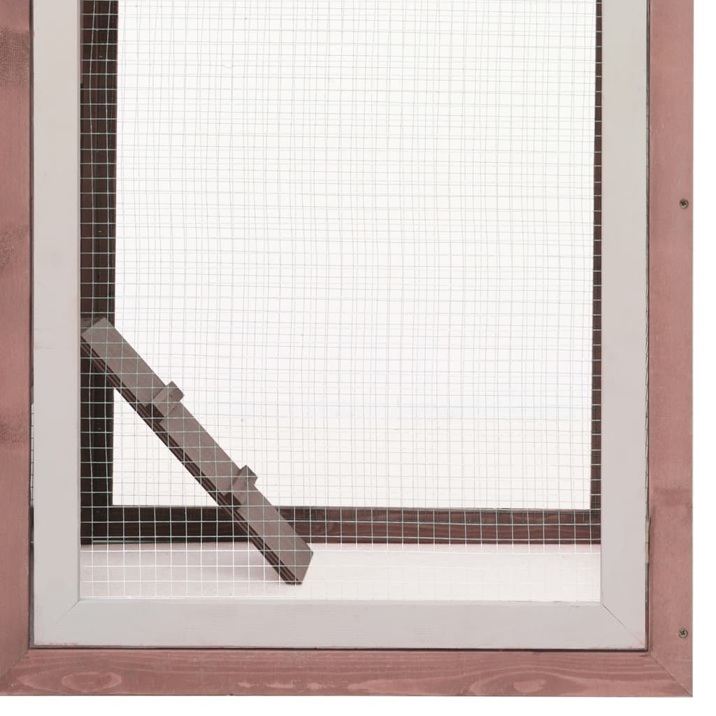 Klec pro kuřata moka 170 x 81 x 110 cm masivní borovice a jedle