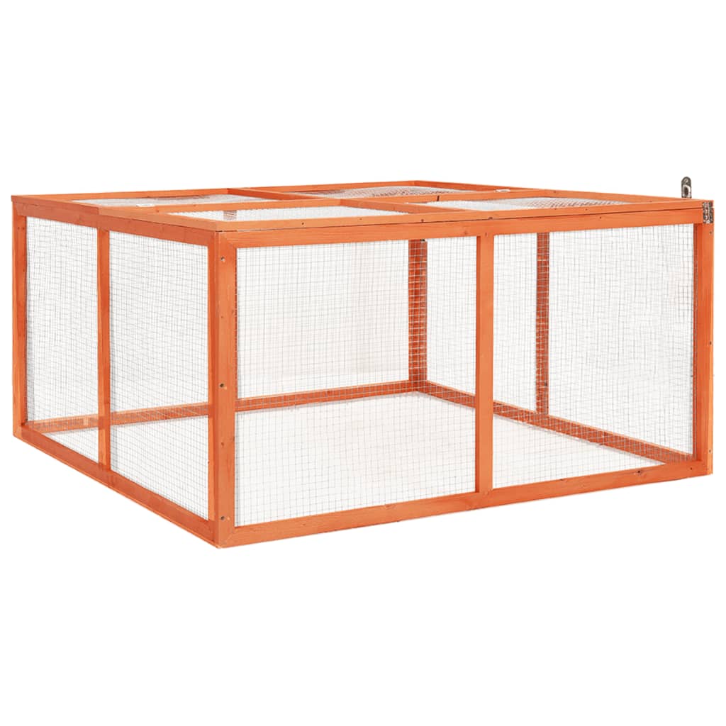 Králíkárna 124 x 120 x 60 cm masivní jedlové dřevo