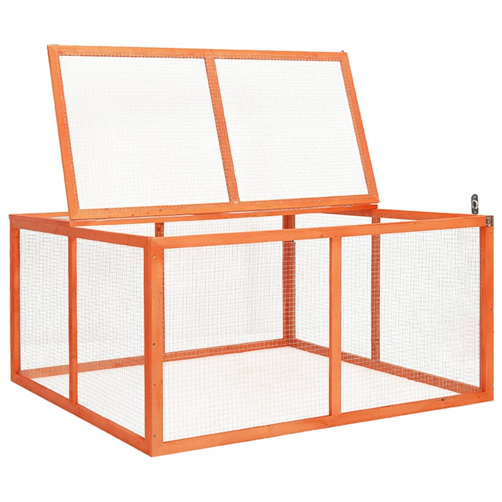 Králíkárna 124 x 120 x 60 cm masivní jedlové dřevo