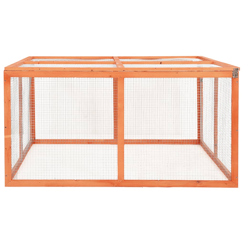 Králíkárna 124 x 120 x 60 cm masivní jedlové dřevo