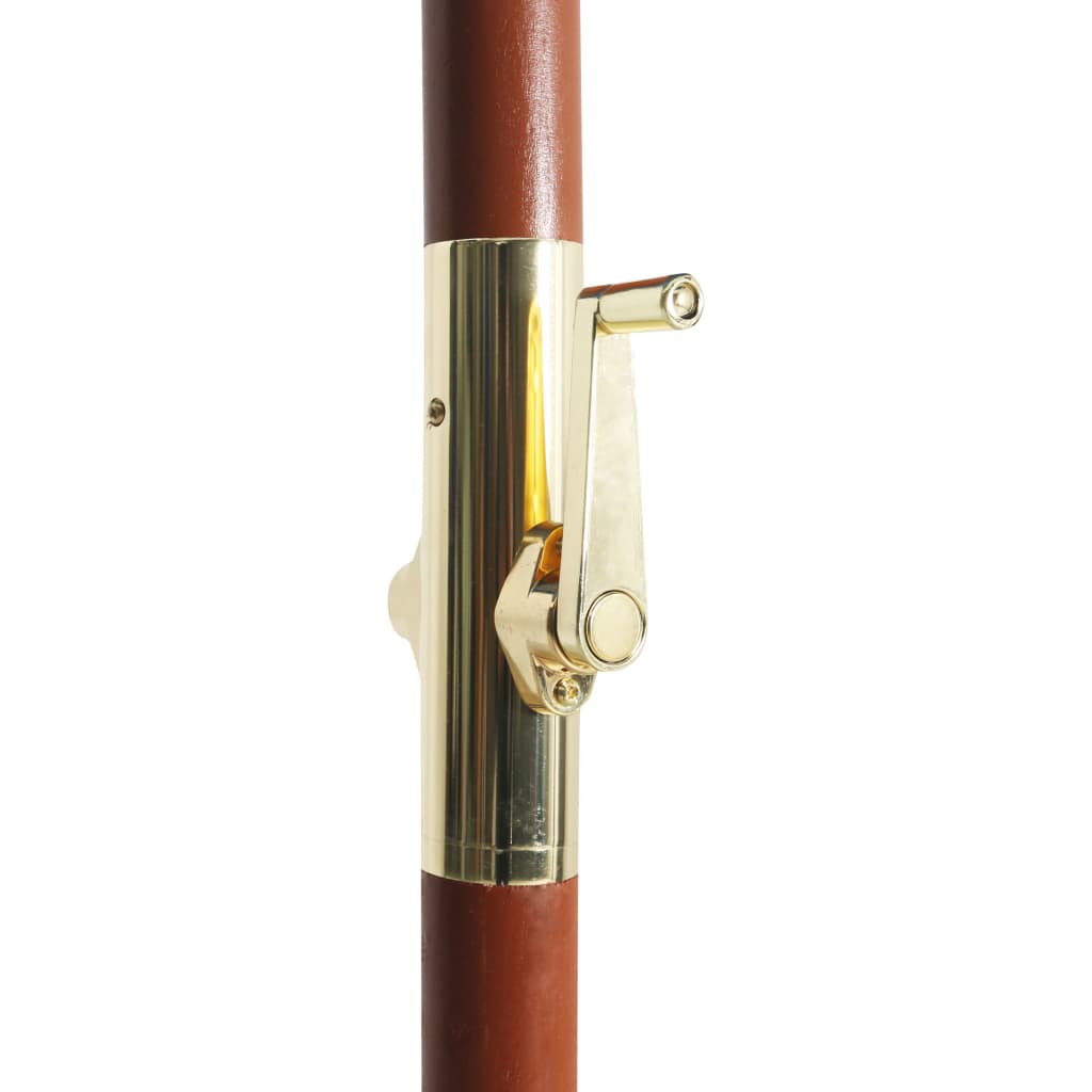 Slunečník s dřevěnou tyčí 300 x 258 cm modrý