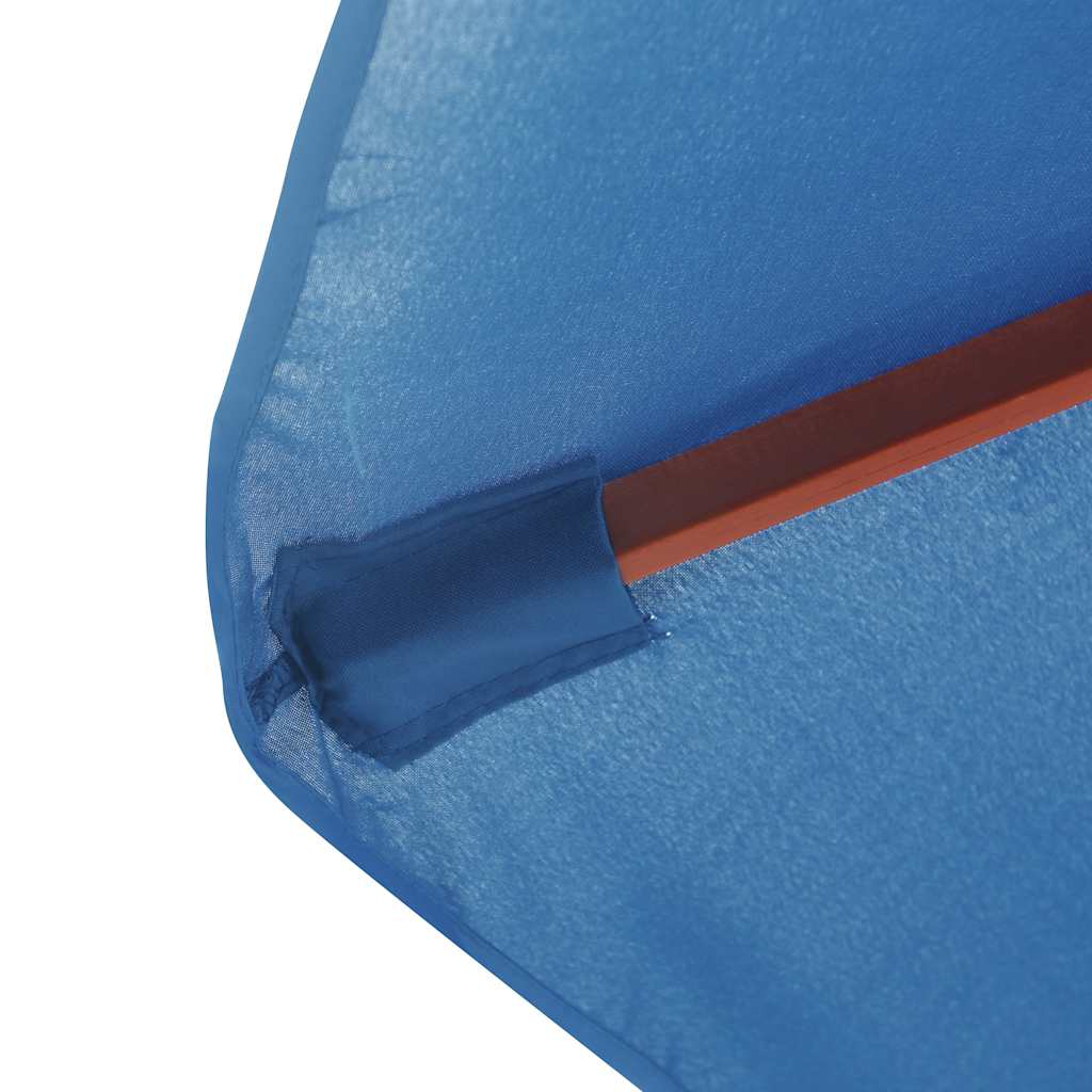 Zahradní slunečník s dřevěnou tyčí 350 cm modrý