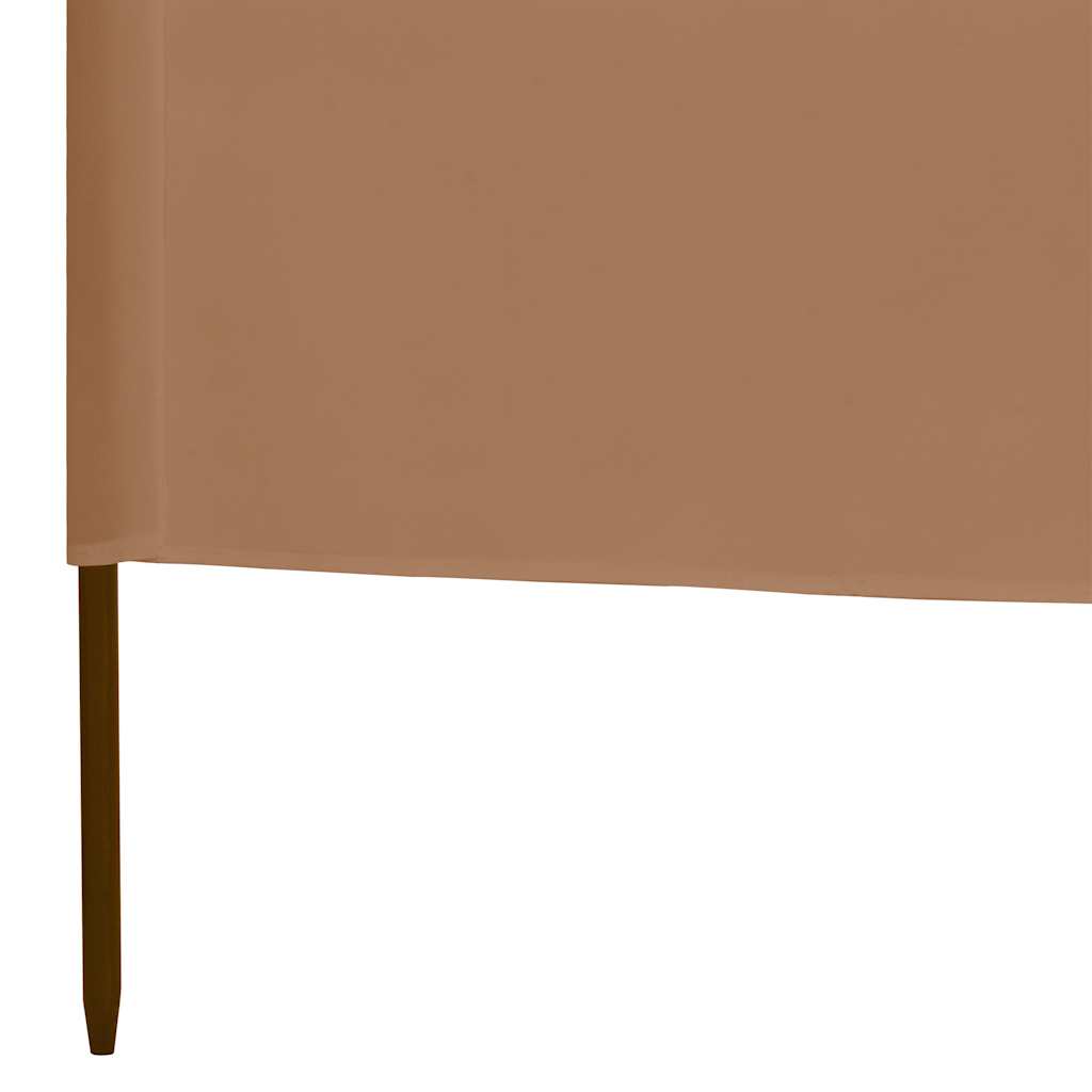 3dílná zástěna proti větru textil 400 x 80 cm taupe