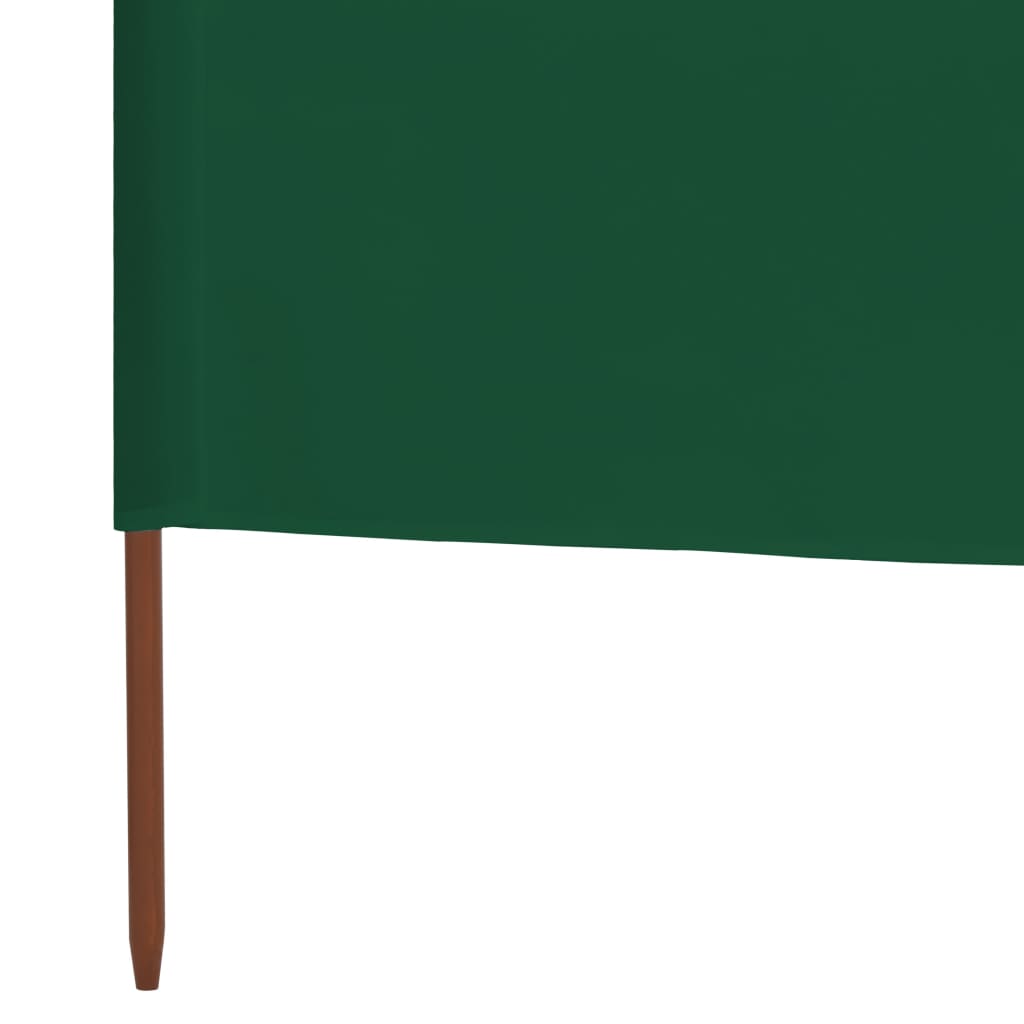3dílná zástěna proti větru látková 400 x 160 cm zelená