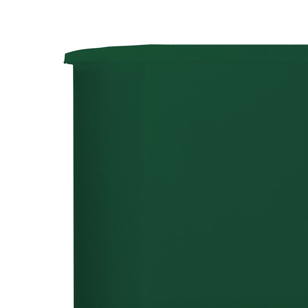 3dílná zástěna proti větru látková 400 x 160 cm zelená