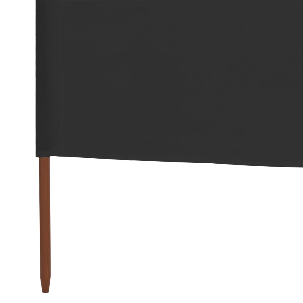 3dílná zástěna proti větru látková 400 x 160 cm antracitová