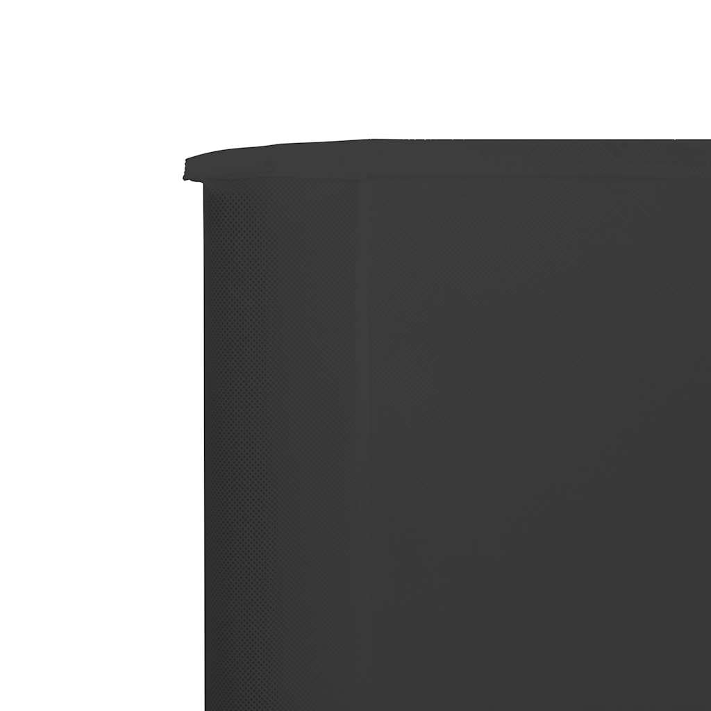 5dílná zástěna proti větru textil 600 x 120 cm antracitová