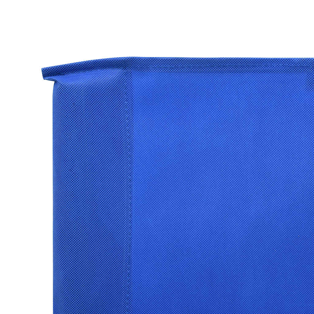 5dílná zástěna proti větru textil 600 x 120 cm azurově modrá