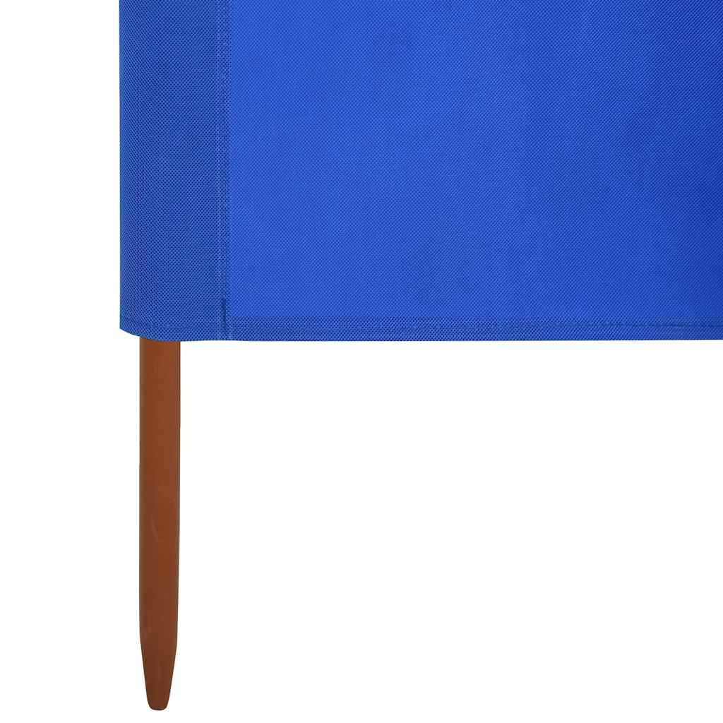 5dílná zástěna proti větru textil 600 x 120 cm azurově modrá