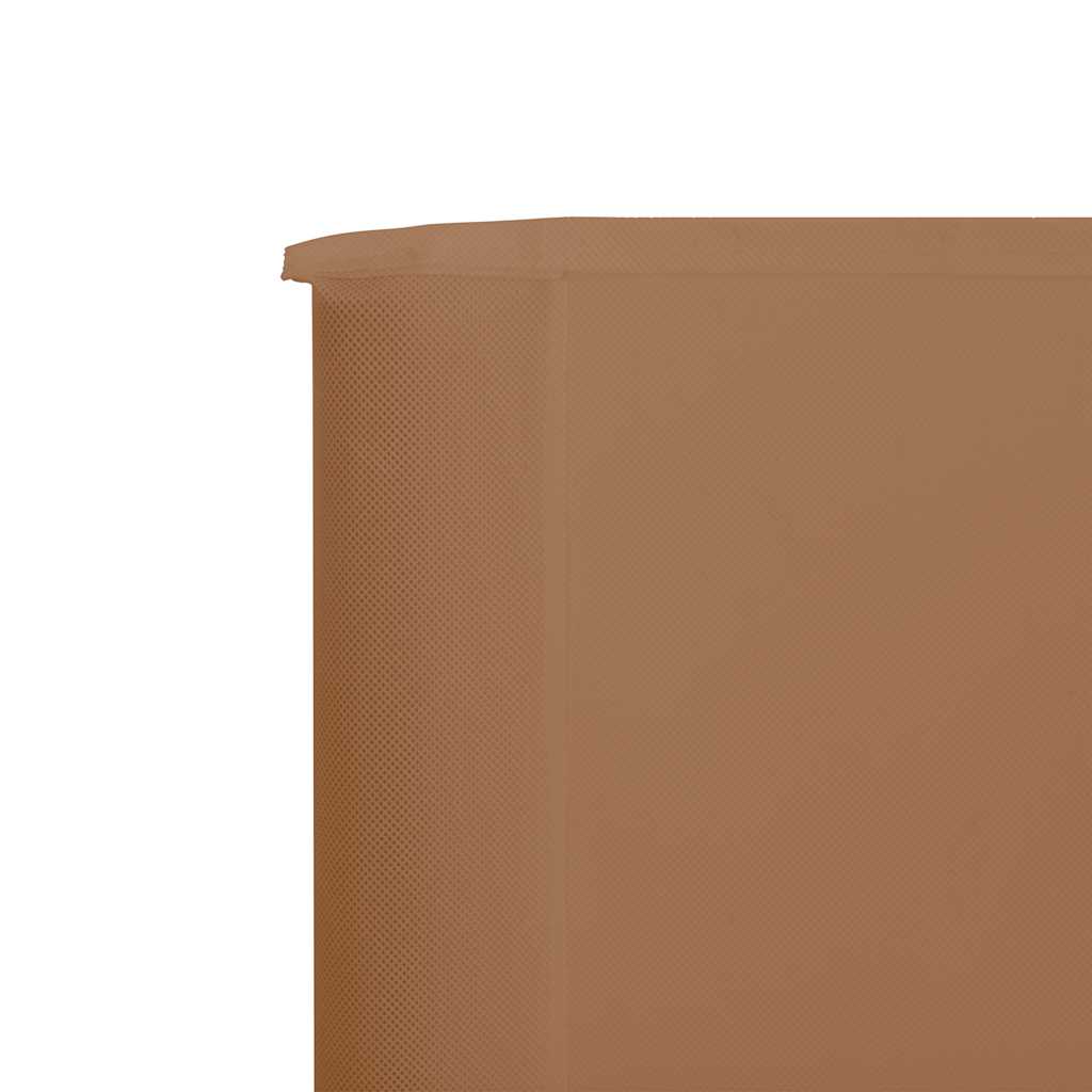 5dílná zástěna proti větru textil 600 x 160 cm taupe