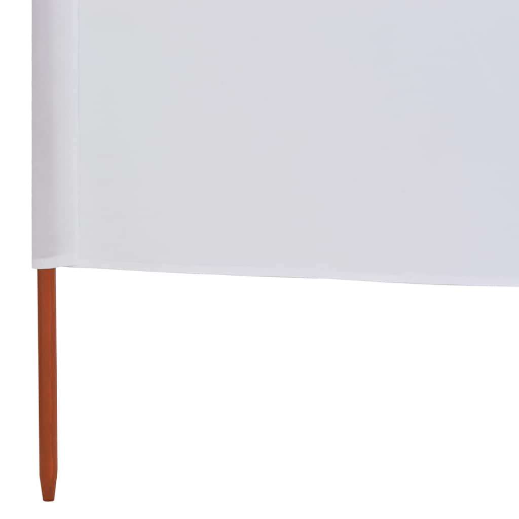 6dílná zástěna proti větru látková 800 x 120 cm pískově bílá