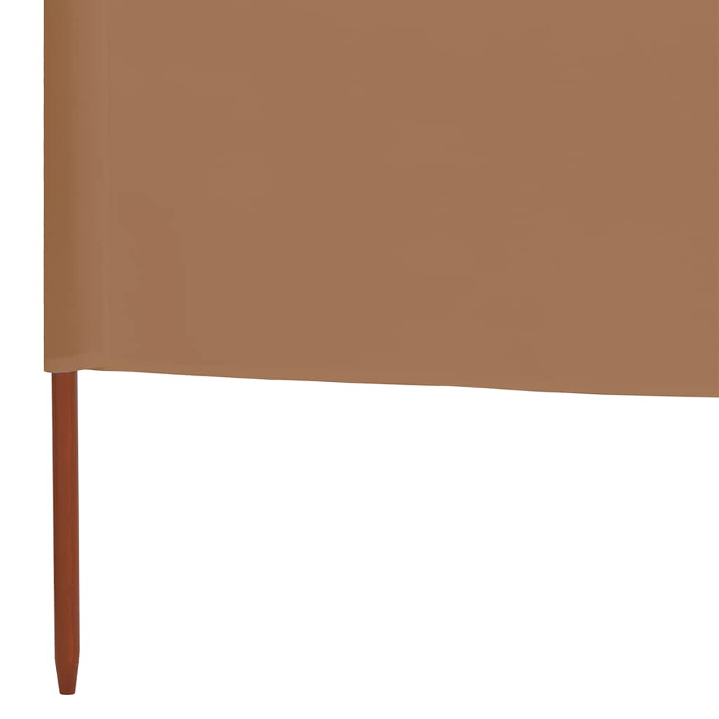 6dílná zástěna proti větru látková 800 x 120 cm taupe