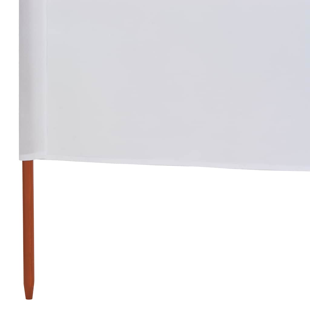 6dílná zástěna proti větru látková 800 x 160 cm pískově bílá
