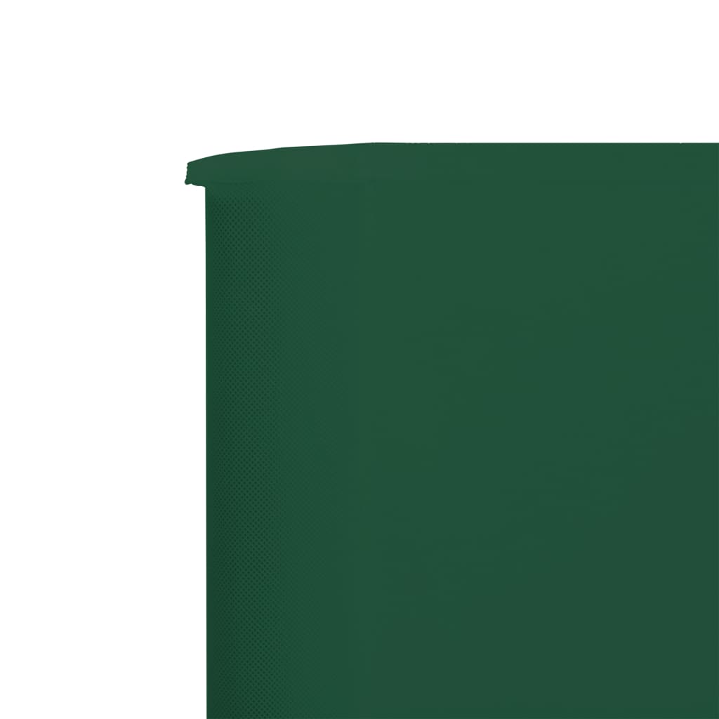 9dílná zástěna proti větru textil 1200 x 80 cm zelená