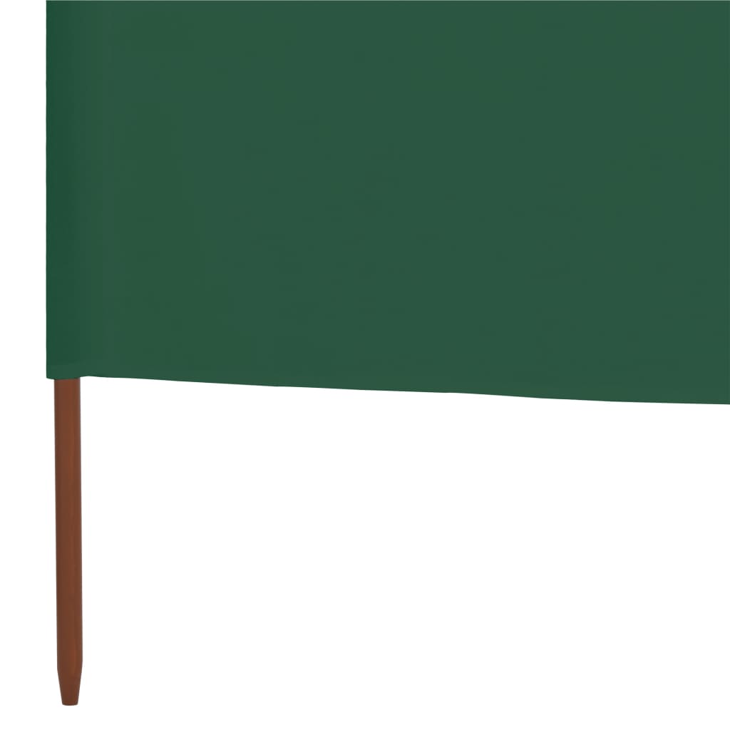 9dílná zástěna proti větru textil 1200 x 80 cm zelená