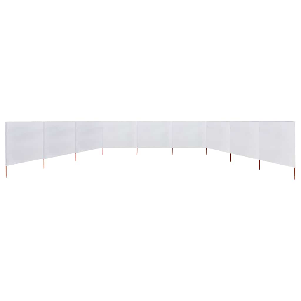 9dílná zástěna proti větru textil 1200 x 120 cm pískově bílá