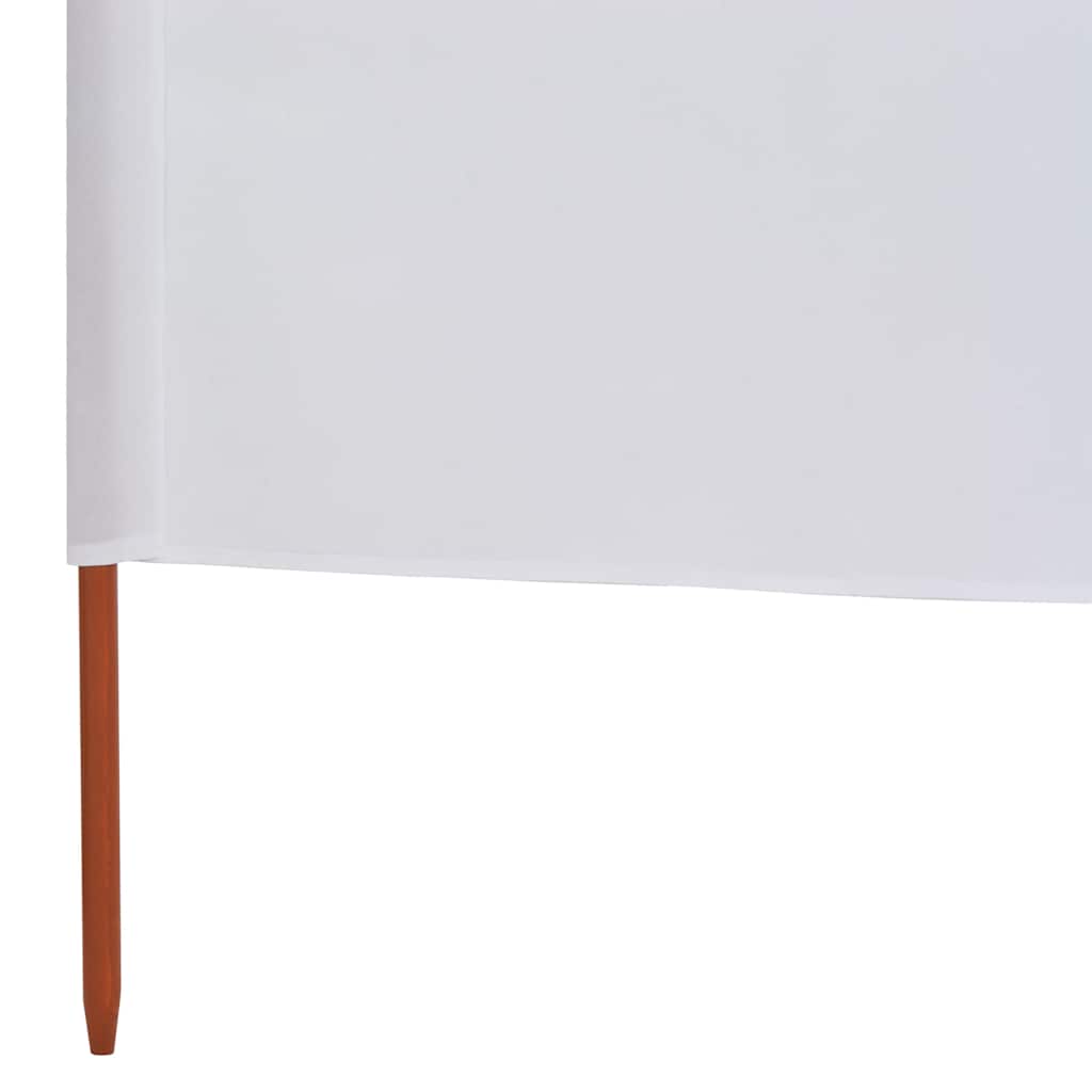 9dílná zástěna proti větru textil 1200 x 120 cm pískově bílá